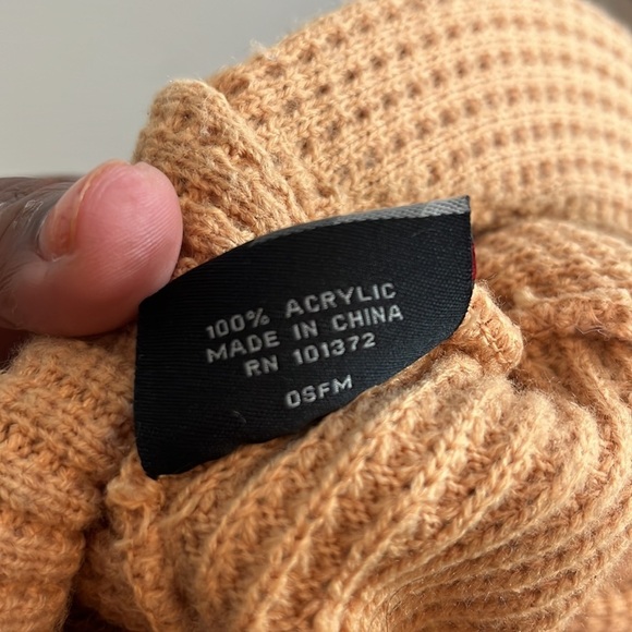 Mecca USA Hat Vintage One Size Ribbed 109% Acrylic Tan - Picture 6 of 7